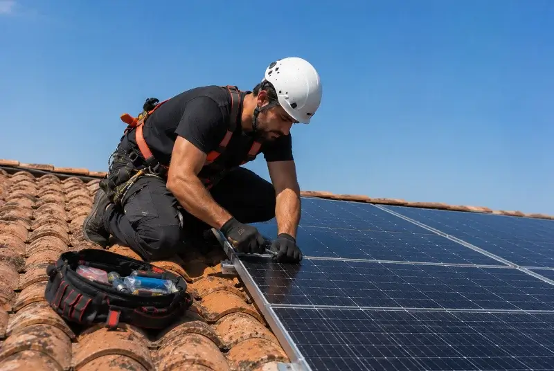 Maintenance et monitoring de panneaux solaires à Plassay
